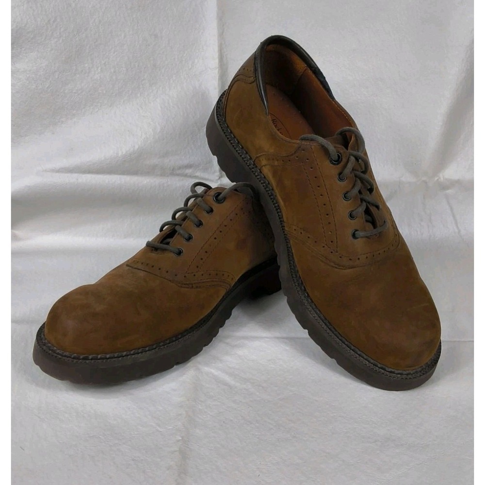 Rockport Delweyn Men's 9.5 M Brown Suede Nubuck Oxford Shoes M4199